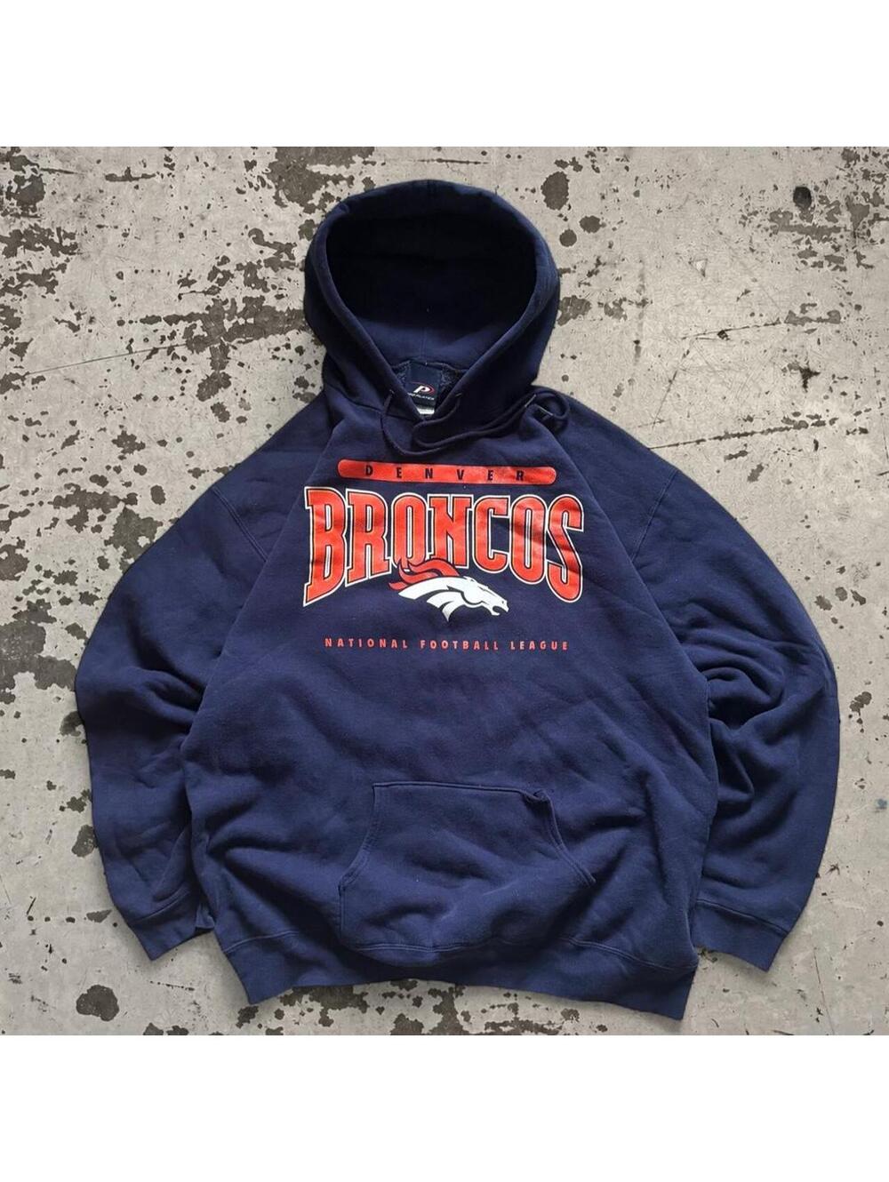 Mens Vintage Pro Player Denver Broncos hoodie SZ XXL